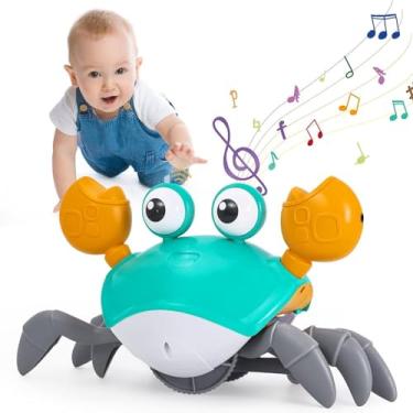 Imagem de Caranguejo Fujão Brinquedo com Sensor de Obstáculo, Música e Anda para os 2 Lados (Verde)
