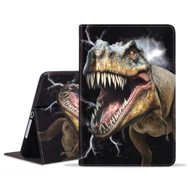 Imagem de BXIKEOPIU Capa para Samsung Galaxy Tab S9 11 polegadas 2023 (modelo: SM-X710/X716B/X718U), capa fólio fina de couro PU com suporte para despertar automático, dinossauro