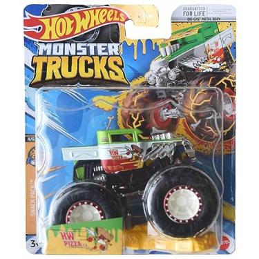 Imagem de Hot Wheels Monster Trucks Pizza Co, Connect and Crash Snack Pack 4/6