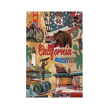 Imagem de American Country Route 66 Bear Car Truck 1 Gang Sem Dispositivo Placa de Parede Placa de Parede Decorativa Capa de Interruptor de Luz em Branco Placa Elétrica