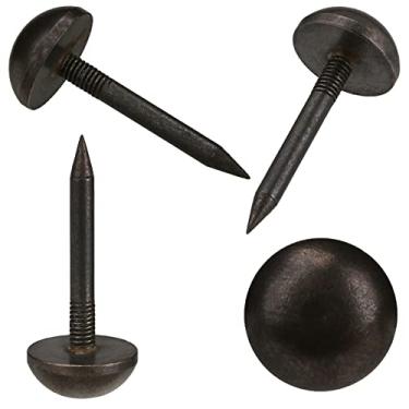 Imagem de Tachinhas retrô sólidas de latão puro como pregos de estofamento antigo para móveis, pinos decorativos para madeira, tachas de carpete, tachas de hardware, pregos de tampa, prendedores de polegar,