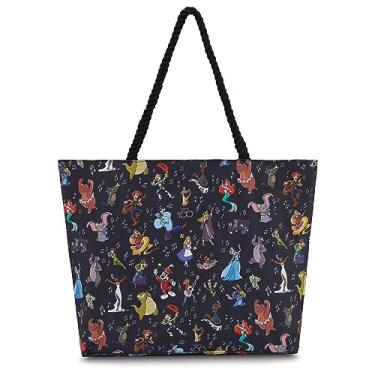 Imagem de Disney Sacola Mickey and Stitch - Meninas, meninos, adolescentes, adultos - Mickey Minnie Mouse, Stitch, bolsa de viagem clássica de lona, Preto, One Size
