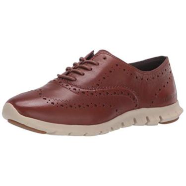 Imagem de Cole Haan Zerogrand Wing Ox Closed Hole II Oxford feminino, Woodbury Couro/Marfim, 34