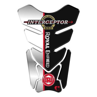 Imagem de Protetor Adesivo Moto Resinado Interceptor 650 Preto Cor Vermelho