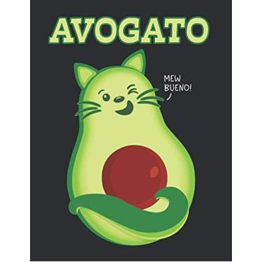 Imagem de Smiling Avocado Cat Winks At You!: Happy Avogato Kitten Says Mew Bueno! - College Ruled Composition Journal