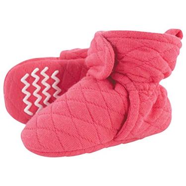 Imagem de Hudson Baby Conjunto de acessórios de inverno unissex com botas acolchoadas para bebês, Rosa escuro, 0-6 meses