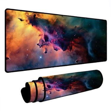 Imagem de Novo Mouse Pad Gamer Deskpad Speed Extra Grande Borda Costurada Profissional Varios Tamanhos - Nebulosa Colors (120x60)