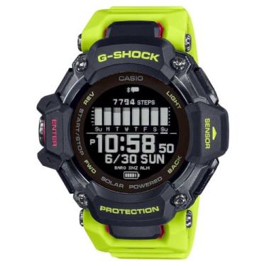 Imagem de Casio Relógio masculino digital de quartzo com pulseira de plástico GBD-H2000-1A9ER, verde, pulseira, Verde, one size fits all, alça