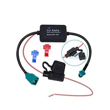 Imagem de POBADY FM/AM DAB DAB+ Amplificador de Sinal de Antena de Carro Fakra Z Adaptador Macho para Fêmea 12V Antena de Rádio Digital Divisor de Antena Amplificador de Antena para Áudio Estéreo Rádio Digital