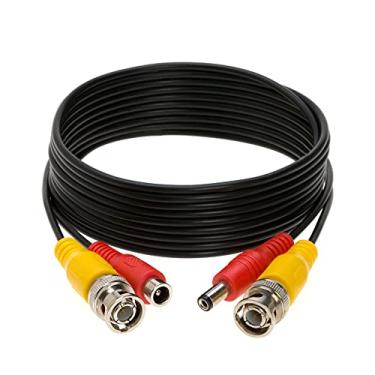 Imagem de Cables Direct Online Cabo de alimentação de vídeo BNC pré-fabricado preto de 6 m para CCTV, câmera de segurança, DVR, sistema de vigilância, cabo plug & play tudo em um