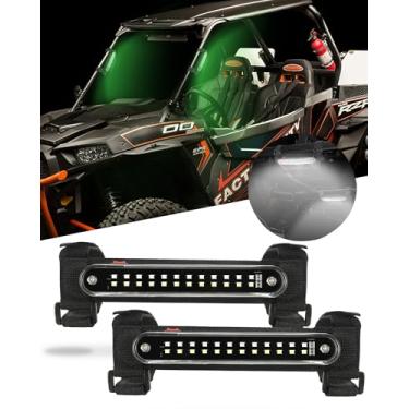 Imagem de SUNPIE Luz de cúpula para UTV Universal Roll Bar Mount Luzes LED compatíveis com Polaris Canam Honda Pioneer/Talon Kawasaki Mule/Terxy Arctic Cat Carrinho de Golfe Barco Off-Road SXS Todos com ferro
