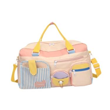 Imagem de rockible Bolsa de viagem esportiva, bolsa de ginástica, bolsa para roupas, bolsa de ginástica, bolsa de ombro, bolsa de mão para pernoite para viagem de, Rosa