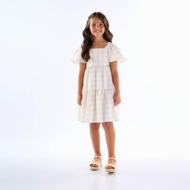 Imagem de Vestido Infantil Menina - Xadrez Off White - 50723-1315
