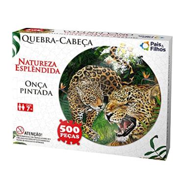 Imagem de Quebra-Cabeça Redondo - Onça 500 Pçs