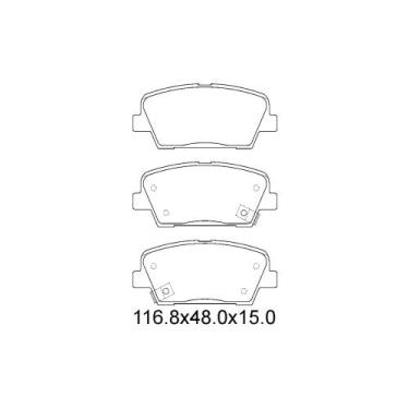 Imagem de Pastilha De Freio Santa Fe 3.5 Traseira Com Alarme Sistema Mando 3276 