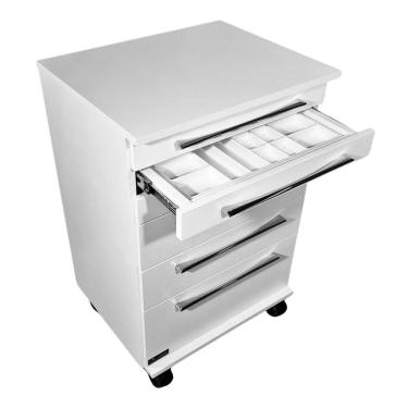 Imagem de Carrinho Mesa Auxiliar Estética Puxadores Cromados