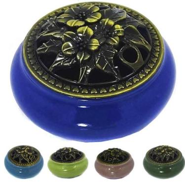 Imagem de Turíbulo De Porcelana Incensário Queimador Defumador Mesa - Luthi Comé