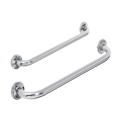 Imagem de Alça Barra de Apoio Banheiro Inox Kit 2 Un 40cm e 60cm Idosos Cadeiran