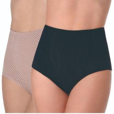Imagem de Kit com 2 Calcinhas Modeladora Pós parto Love Secret 42315, Preto, GG