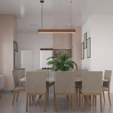 Imagem de Luminária Pendente Horizontal em Madeira Maciça Modelo Diamante - MADE