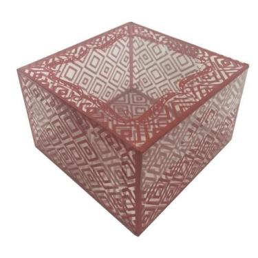 Imagem de Caixa 4 Brigadeiros Vermelho Acetato - Embala Cristal