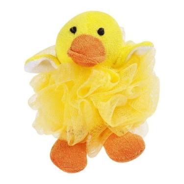 Imagem de Esponja Infantil Para Banho Em Nylon Coleção Kids Marco Boni, Amarelo,