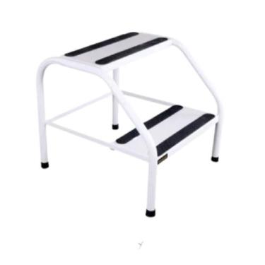 Imagem de Escada Maca Escadinha 2 Degrau Estética  - Aço - VAGALUMY, Branco