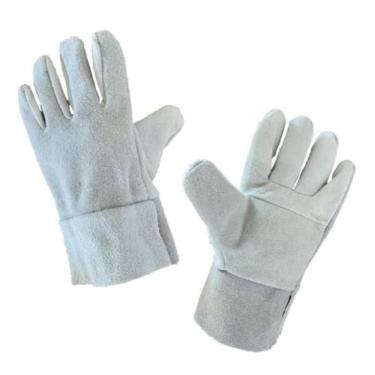 Imagem de 10 Luva Couro Raspa Soldador Punho 7 Cano Curto Epi  - Marfe Luvas