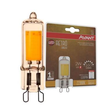Imagem de Kit 10 Lampada Led Halopin G9 2w 127v Retro 2200K Ambar Luxpin - Avant