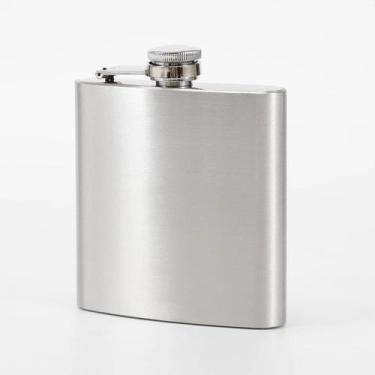 Imagem de Cantil de bolso inox garrafa whiskeira whisky bar 230ml - QPORRETA