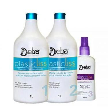 Imagem de Escova Progressiva Detra Plastic Liss Kit 3 Passos