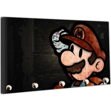 Imagem de Porta Chaves Jogos Games Super Mario Organizador Chaveiro - Vital Quad