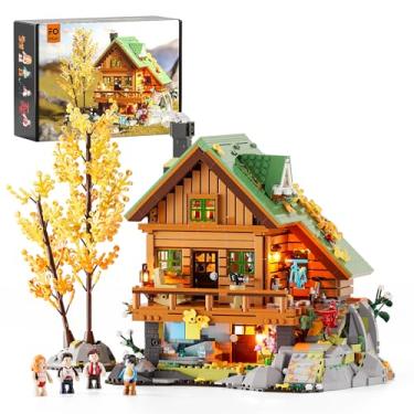 Imagem de FUNWHOLE Mountain-Cabin House Lighting Building-Bricks Set - Friends Mountain House and Treehouse Collection LED Light Building Set 2255 Pcs for Adults and Teen