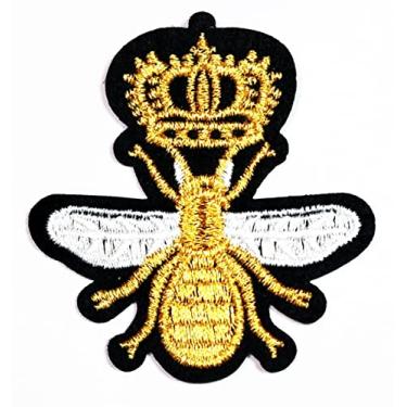 Imagem de Coroa de abelha remendos bordados adesivos de presente artesanato acessórios de costura roupas camisetas jeans chapéus mochilas para meninas meninos presentes