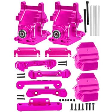 Imagem de Alloy Arm Suspension Mount&Gearbox Transmission Case Upgrades Part for 1/8 Typhon&Kraton&Outcast&Notorious 6s BLX,1/7 Felony&Mojave 6s BLX,Front Rear&Rear Upper Arm Suspension Mount&Gearbox Set,Pink