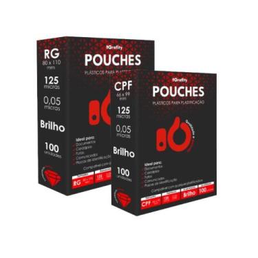 Imagem de Plástico Plastificação 200 Grafity 1 Cento RG e 1 Cento CPF 0,05mm 125