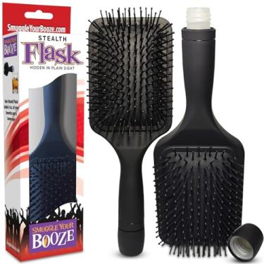 Imagem de Frasco de escova de cabelo oculto da Smuggle Your Booze - Escova de cabelo secreta sem BPA para disfarce de licor para mulheres | Frascos de viagem com álcool discreto para festas femininas para