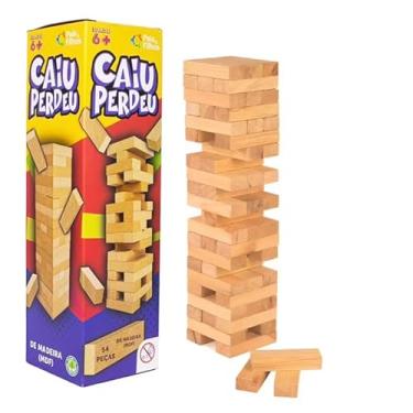 Imagem de Jogo de Madeira Caiu Perdeu, Estratégia, 54 Peças, Brinquedo Divertido para Crianças