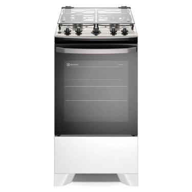 Imagem de Fogão 4 Bocas De Piso Electrolux Branco Efficient Com Mesa Inox Perfectcook E Vaporbake Branco Bivolt