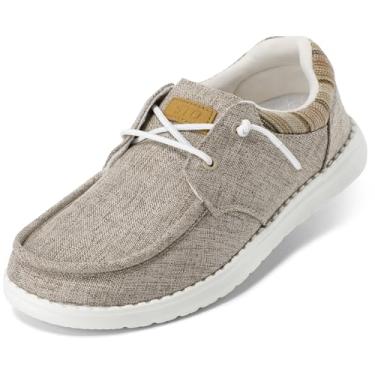 Imagem de STQ Mocassins femininos com cadarço, ortopédico, confortável, ultraleve, casual, com suporte Arth, Cinzento-acastan, 7.5
