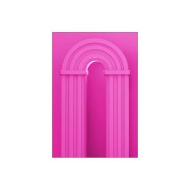 Imagem de Painel De Festa Vertical 1,50 x 2,20 - Efeito Arco Portal Curvas Pink 