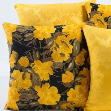 Imagem de Kit com 4 Almofadas Decorativas Lisa Estampada Sofá Sala - Angel Distr