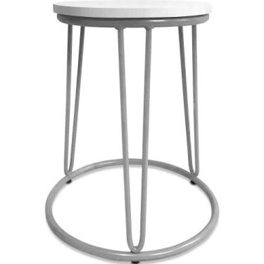 Imagem de Banco Banqueta Baixa Industrial Dinamarca Em Aço Balcão Bar Cozinha Pr