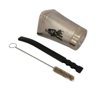 Imagem de Kit tereré cuia copo redondo 300ml alumínio boca quadrada + bomba V8 t
