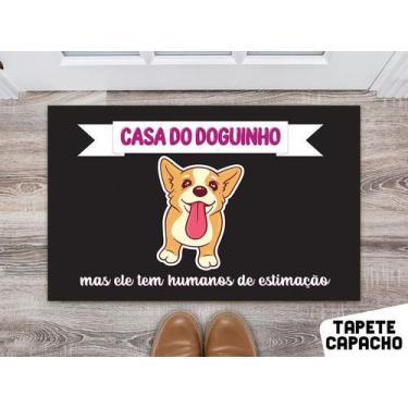 Imagem de tapete para cozinha 60x40cm - Estampa Casa do cachorro Mas ela tem Hum