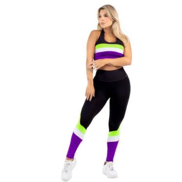 Imagem de Conjunto Levanta Bumbum Sports Fitness C/ Recortes Estiloso - HYPE MOD