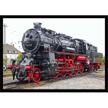 Imagem de Quadro Decorativo Trem Locomotiva Máquinas A Vapor Salas Quartos Escri