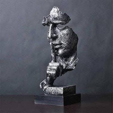 Imagem de Estátua Do Silêncio Escultura Decorativa Em Resina - artesanal