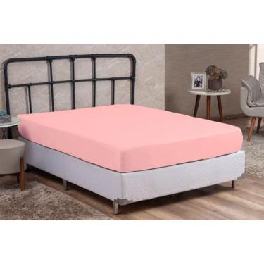 Imagem de Roupa Cama Casal 200 Fios Lençol com Elástico de Algodão - MF ENXOVAIS