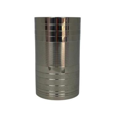 Imagem de Copo cuia tereré inox redondo frisado recartilhado 300ml - Estilo Cowb